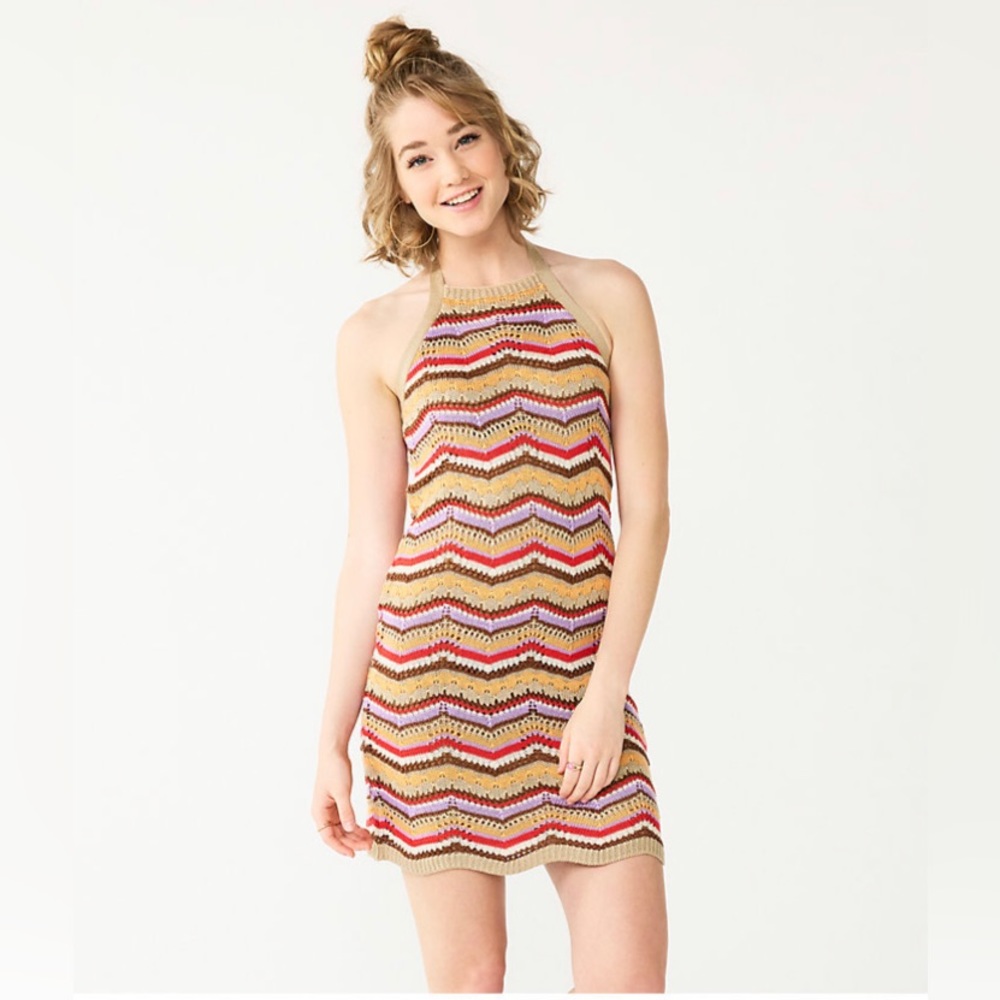 NEW SO® Crochet Halter
Mini Dress